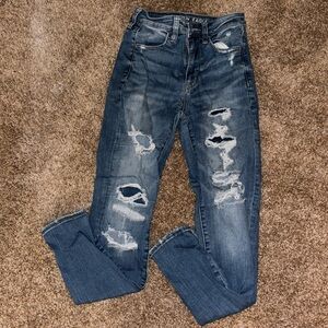 American Eagle Size 2 Super Hi-Rise Jegging Crop